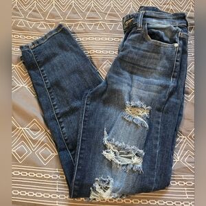 Judy Blue High Waisted Skinny Distressed Jeans Size 1/25